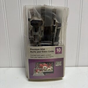 Belkin Premium VGA Audio & Video Laptop to HDTV 10 Feet Cable New